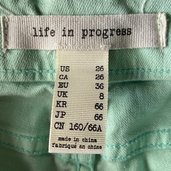 Life in Progress‎ Peppermint Green Denim Women's Straight Leg Jeans Size 26 - Picture 2 of 12